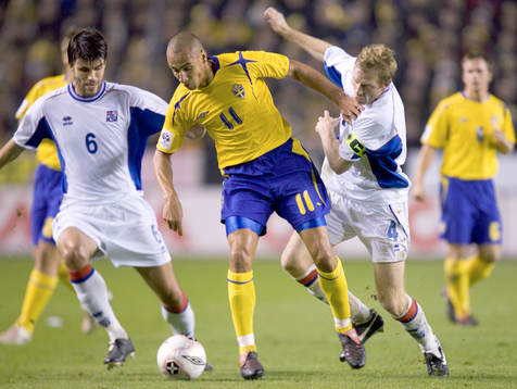 Frv; Stefan Gislason, Henrik Larsson och  Brynjar Björn