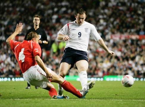 Wayne Rooney och Marcin Baszcyznski