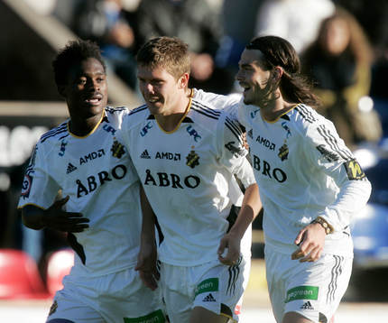 Derek Boateng, Dennis Östlundh och Andreas Eriksson; AIK,
