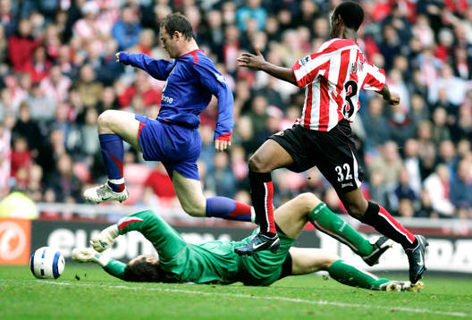 Fotboll, engelsk, premier league, Sunderland - Manchester
