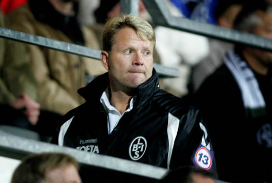 Mats Jingblad, tränare Landskrona, blev uppvisad på