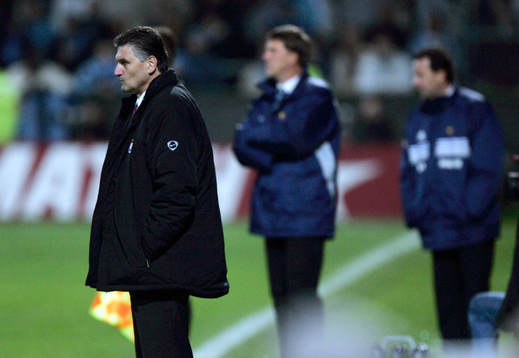 Zoran Lucic, tränare Örgryte och Kjell Jonevret, tränare