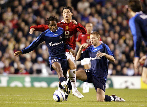 Jean Makoun, Lille och Cristiano Ronaldo, Manchester United