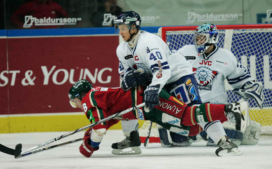 Arto Tukio, Jussi Tarvainen och Fredrik Norrena, målvakt