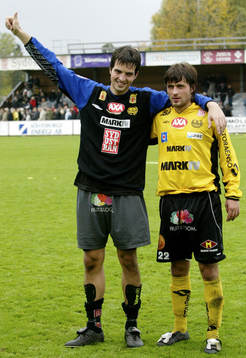 Dusan Melicharek, målvakt och Pavel Zavadil, Mjällby,