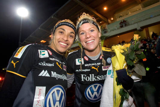Marta Da Silva och Anna Sjöström, Umeå. Svenska Mästare