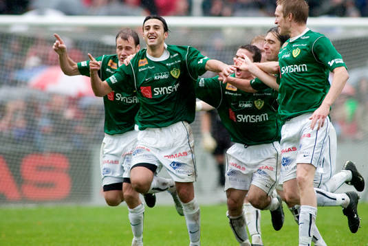 Målskytten Michel Kamic, Jönköping, jubel