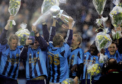 Djurgården Svenska Mästare. Jubel, pokal