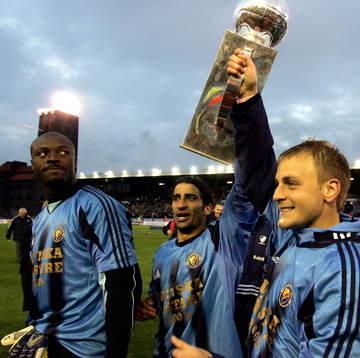 Djurgården svenska mästare. Jubel, pokal