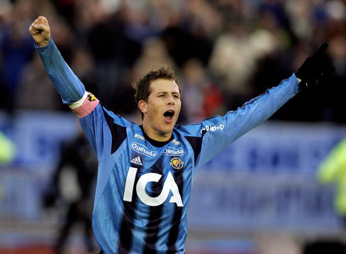 Djurgården Svenska Mästare. Tobias Hysén, Djurgården.
