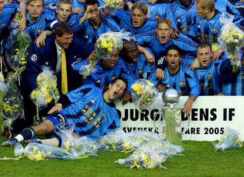 Djurgården Svenska Mästare. Jubel