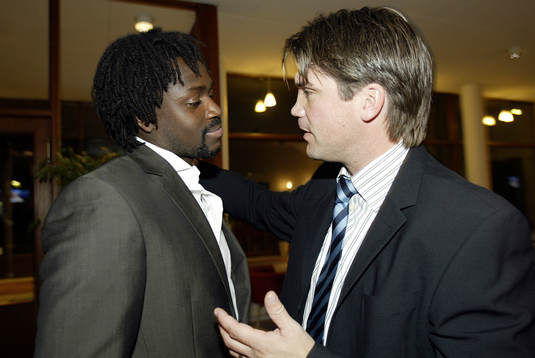Ibrahim Ba och Bo Andersson, klubbdirektör