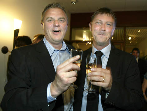 Lars Sandberg och Kjell Jonevret, tränare