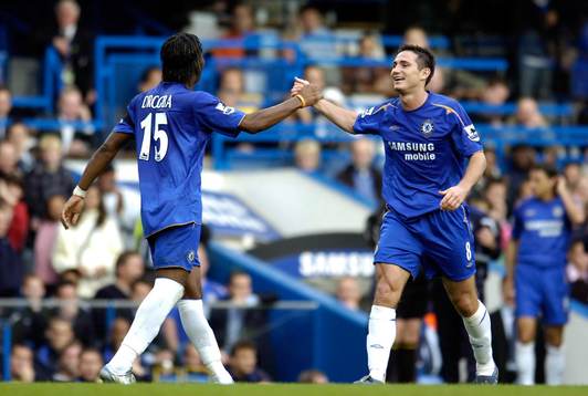 Frank Lampard och Didier Drogba, Chelsea (Jubel)