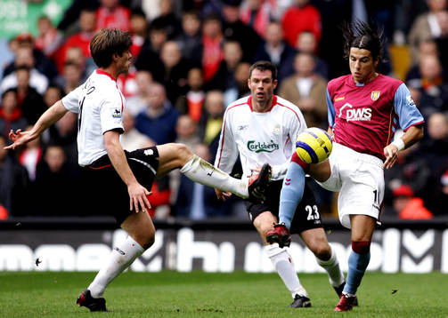Milan Baros, Aston Villa och  Xabi Alonso, Liverpool