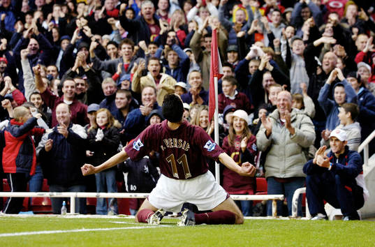 Robin Van Persie, Arsenal, jubel