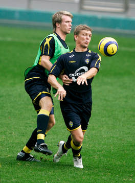 Fredrik Risp och Marcus Allbäck, Sverige