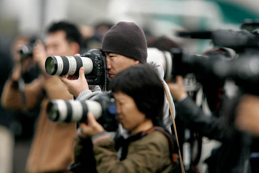 Sydkorea träning. Press, fotograf, pressfotografer