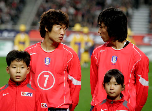 Ji Sung Park och Chu Young Park, Sydkorea