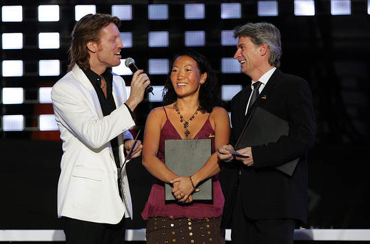 Fredrik Swahn, Jenny Palmqvist och Peter Fröjdfeldt, domare