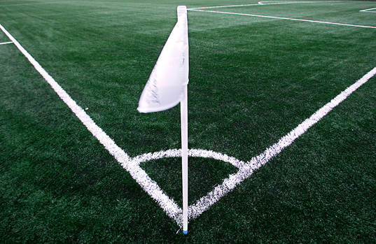 Södertälje Fotbollscenter. Hörnflagga, hörna, linje,