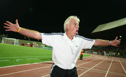 Leo Beenhakker, förbundskapten, Trindad Tobago, jubel