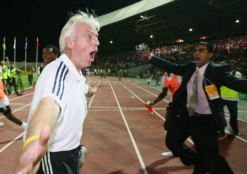 Leo Beenhakker, förbundskapten, Trindad Tobago, jubel