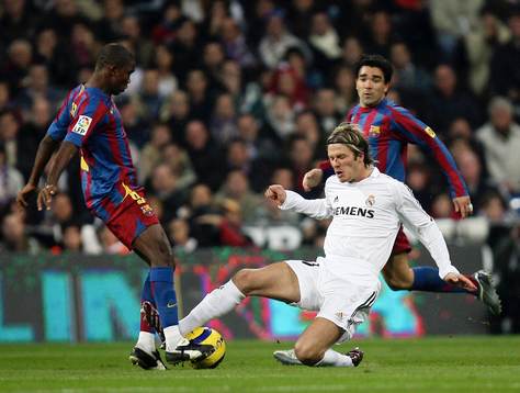 Samuel Eto'o och David Beckham