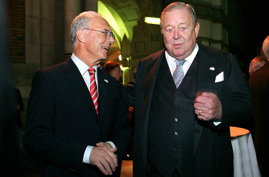 Franz Beckenbauer och Lennart Johansson