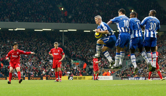 Fotboll, engelsk, Premier League,  Liverpool - Wigan