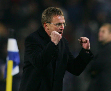 Ralf Rangnick, tränare, Schalke, jubel