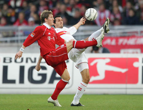 Bastian Schweinsteiger, Bayern och Martin Stranzl, Stuttgart