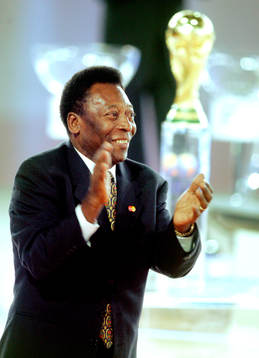 Pelé och VM-pokal. Pokal