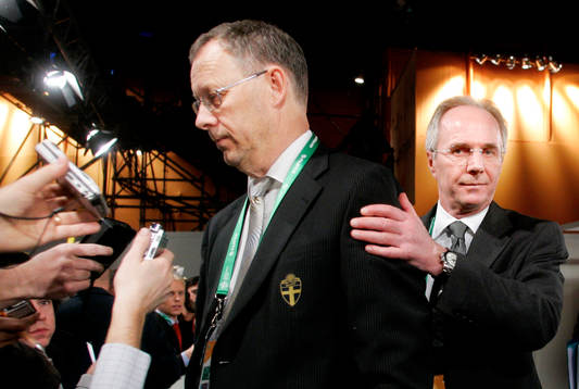 Lars Lagerbäck, förbundskapten Sverige och Sven-Göran