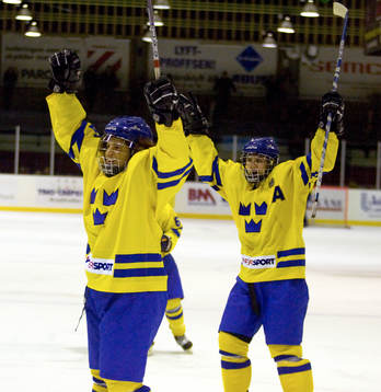 Viktor Sjödin och Niklas Levein, Sverige, jubel