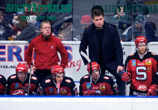 Ulf Taavola och Mats Hallin, tränare, Södertälje