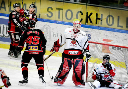 Markus Matthiasson, Malmö, gjorde 3-0, jubel. Nybro