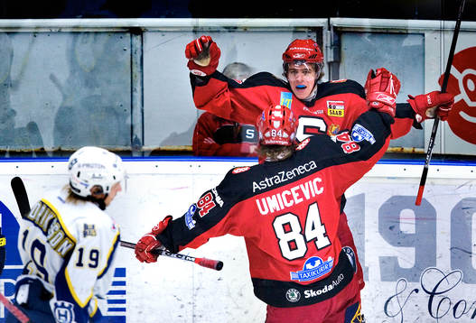 Anze Kopitar och Dragan Umicevic, Södertälje jubel