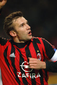 Andrei Shevchenko, Milan, jubel