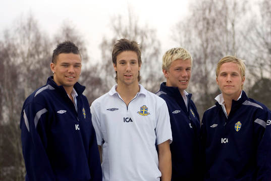 Marcus Berg, Mattias Bjärsmyr, Pontus Wernblom och Oscar