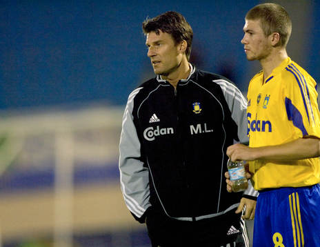 Michael Laudrup, tränare och Kim Daugaard, Bröndby