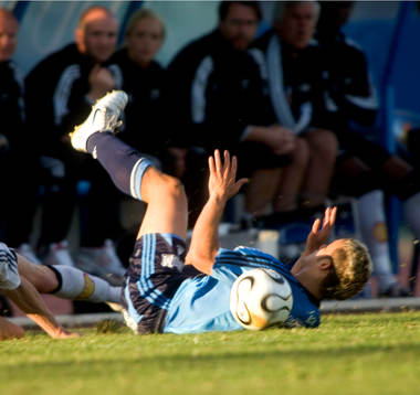 Djurgården, här Lance Davis, på rygg