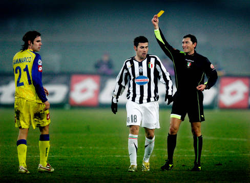 Sammarco, Chievo och Adrian Mutu, Juventus. Domare,