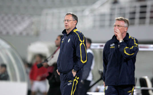 Lars Lagerbäck, Förbundskapten och Roland Andersson,