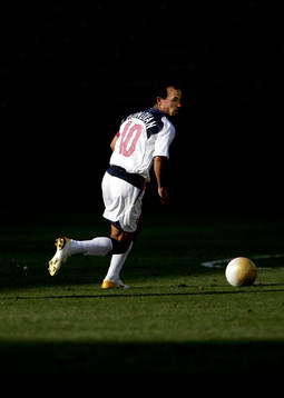Reportage om fotboll i USA. USA-Norge. Landon Donovan, USA