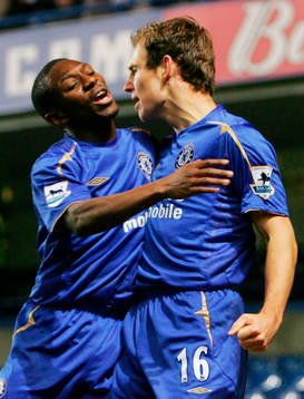 Arjen Robben och Shaun Wright Phillips, jubel