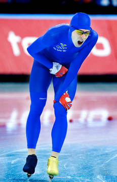Johan Röjler, Sverige, fick åka över mållinjen som