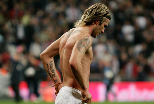 David Beckham, Real Madrid. Tatuering