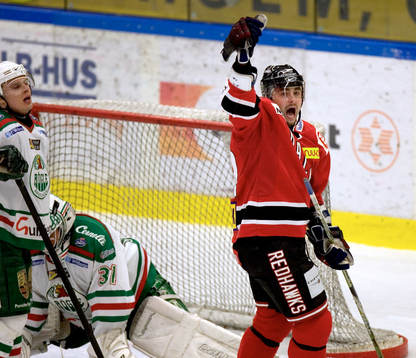 3-1 Robert Tomik, Malmö, jubel och David Moravec, Rögle