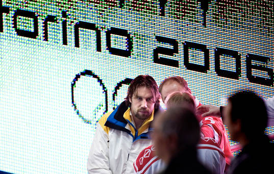 Peter Forsberg befann sig på läktaren